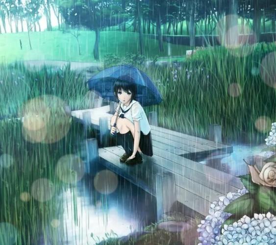 下雨動漫圖，學習、成長與彩虹橋的自信與成就感