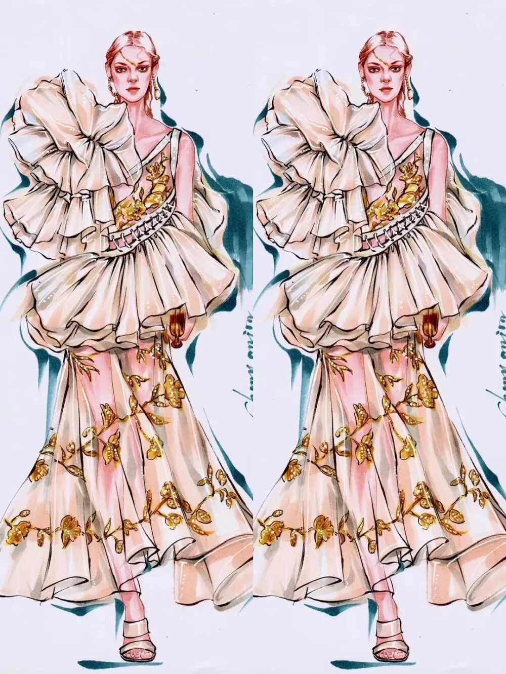 最新時裝畫，時尚潮流的生動詮釋與展現(xiàn)