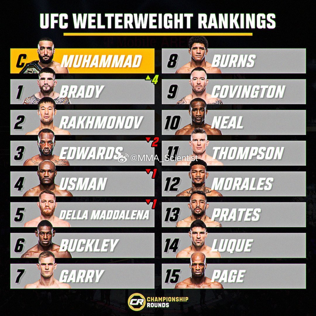 科技重塑榮耀，次中量級拳王最新排名揭曉